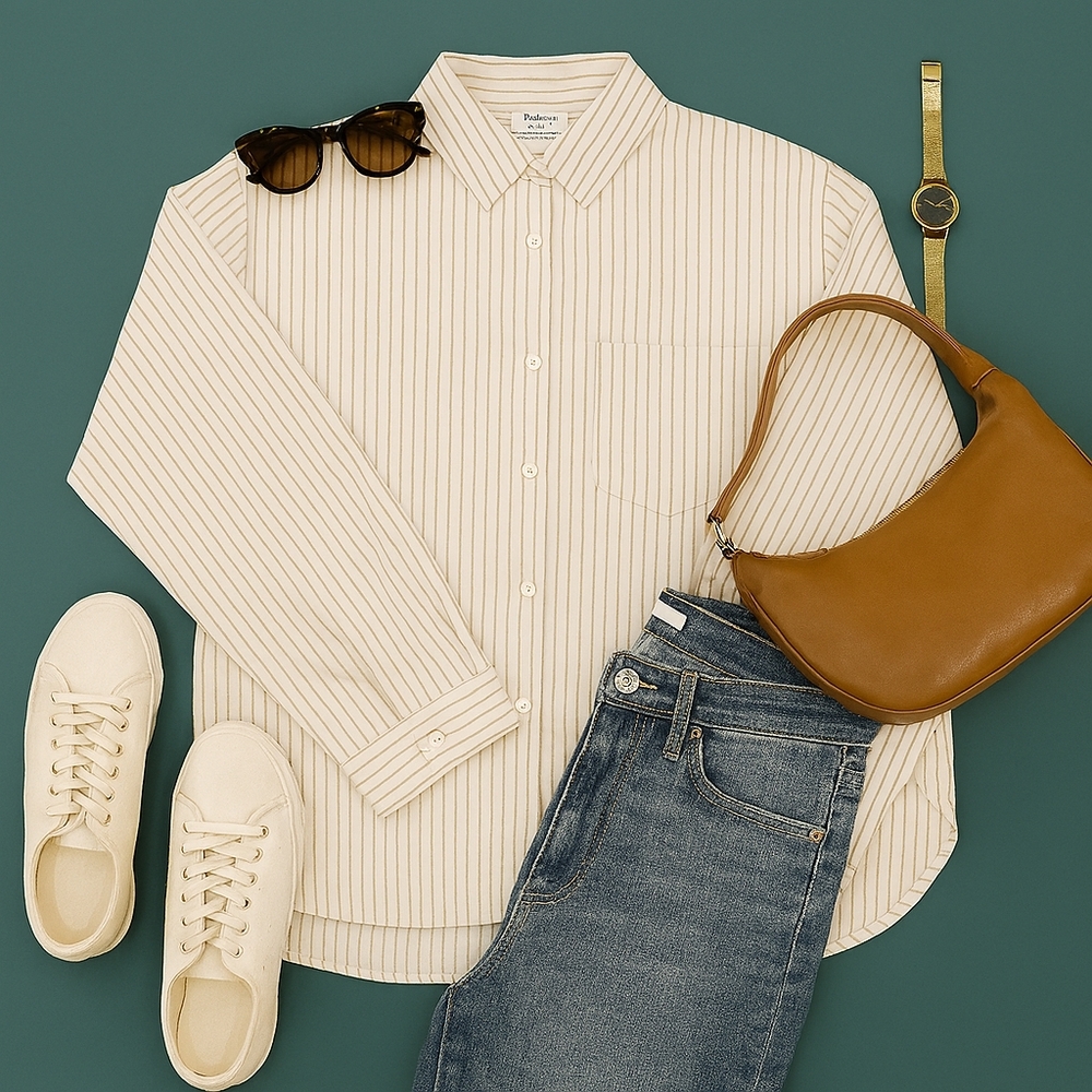 NWT The Native One "Athleta Top" Oversized Size Med Colors Cream & Tan